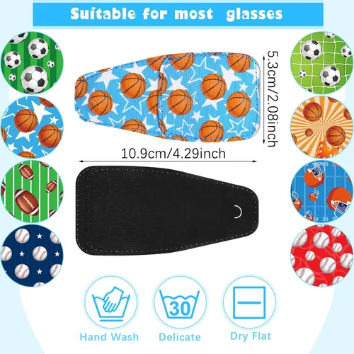 Vista 2 de Treela 8 parches de ojos para niños, parche para gafas para cubrir cualquiera de los ojos, parche de tela de dibujos animados para niños y niñas