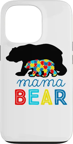 Vista 10 de Autism Awareness Mama Bear Autistic Mom Gift Case for iPhone 17