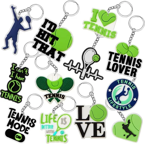 Vista 13 de Batiyeer Llaveros a Granel Artículos de Fiesta Llaveros de Pelota Deportiva Llaveros Divertidos Regalos para Suministros de Cumpleaños