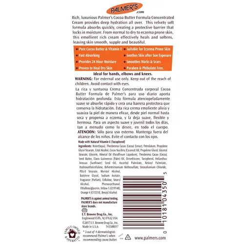 Vista 8 de Crema concentrada de terapia diaria de la piel con fórmula de manteca de cacao Palmer's, 3.75 onzas