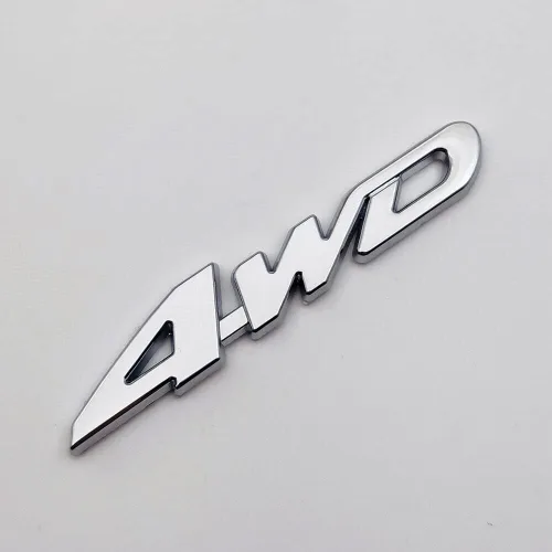 Vista 3 de 1 unids cromo metal 4WD puerta trasera maletero insignia 4x4 coche SUV emblema calcomanía (plata)