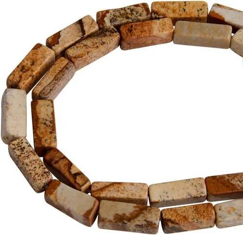 Vista 22 de Espaciador de tubo rectangular de amazonita de piedra natural de 0.157 x 0.512 in, cuentas sueltas para manualidades, pulseras, collares, joyería
