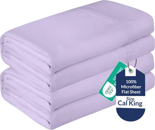 Vista 41 de Royale Linens Juego de 6 sábanas encimeras a granel, sábanas superiores, microfibra suave de 1800, resistente a las arrugas y a las manchas