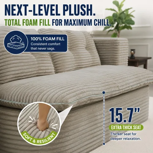 Vista 8 de Sofá cama tipo futón de 78.7 pulgadas, sofá convertible de Marrón