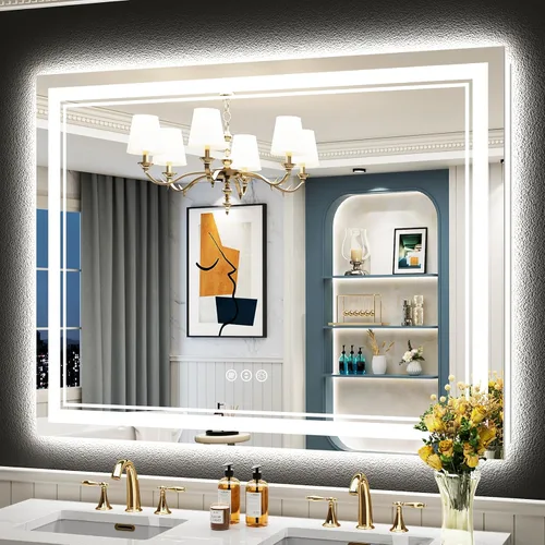 Vista 100 de 24x32 LED Bathroom Mirror, Backlit & Front Lit Lighted Mirror Retroiluminado+luz frontal