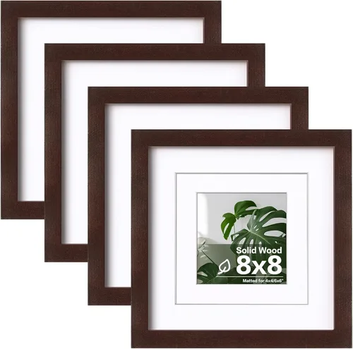 Vista 71 de Egofine - Marcos de fotos de 4 x 6 pulgadas (4 unidades) cubiertos por plexiglás, para fotos de 3 x 4.5 pulgadas / 3.5 x 5 pulgadas con paspartú