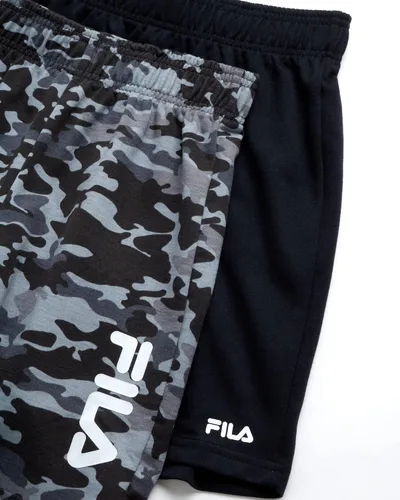 Vista 2 de Fila Pantalones cortos deportivos para niños Paquete de 2 pantalones cortos deportivos de rizo francés Pantalones cortos deportivos para gimnasio