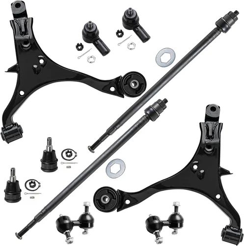 Vista 218 de Detroit Axle - Kit de suspensión delantera de 10 piezas para Chevrolet Trailblazer GMC Envoy 2004-2007 2005 2006 Soportes de brazo de control