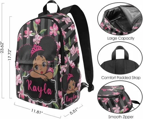 Vista 92 de Texto personalizado Elefante desgaste gafas mochila mochila mochila casual Daypack bolsa para mamá niñas, color86-4, Mochilas Daypack