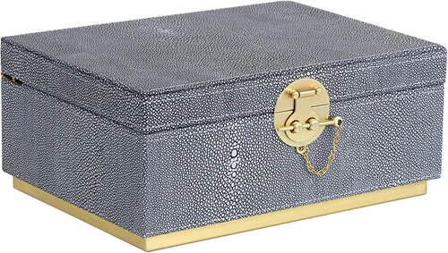 Vista 10 de HofferRuffer Elegante Caja Decorativa de Cuero Sintético, Organizador de Caja de Joyería de Almacenamiento, Soporte Organizador de Cosméticos Grande