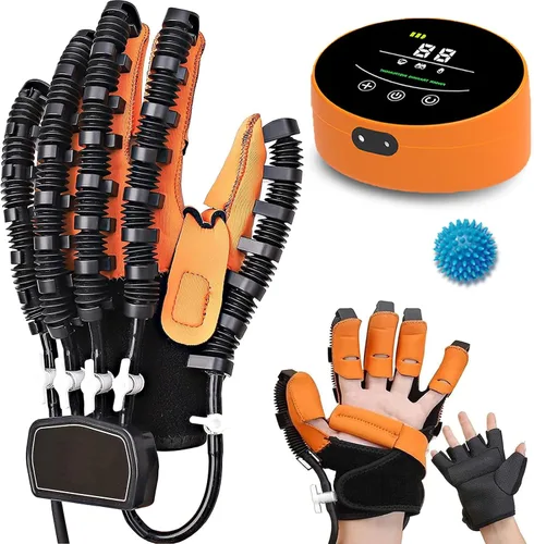 Vista 9 de Guantes de robot de rehabilitación de manos, equipo de entrenamiento de recuperación de hemiplejia, enderezamiento de dedos para recuperación