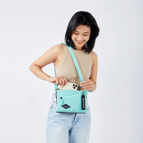 Vista 2 de Sherpani Zoom, bolso cruzado pequeño, bolso cruzado de nailon, bolso cruzado ligero, bolsa doble elegante, monederos para mujer