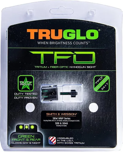 Vista 8 de Juego de mira TRUGLO TFO de tritio y fibra óptica para pistola, duradero, resistente a enganches, con iluminación delantera y trasera nocturna