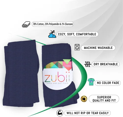 Vista 3 de Medias acanaladas para niños, ultra suaves, algodón de primera calidad, ajuste cómodo, aspecto elegante