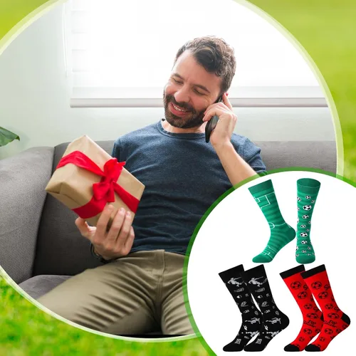 Vista 7 de 6 pares de calcetines divertidos de béisbol, fútbol, golf, voleibol, música, para mujeres y hombres, novedosos calcetines deportivos para regalar