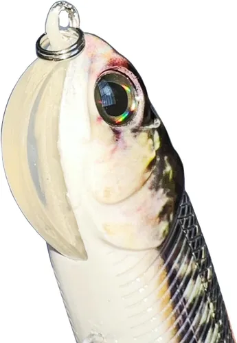 Vista 2 de Topwater - Señuelo de pesca artificial Bionic Wobbler, 5.5 pulgadas/1.02 onzas, simulación de hundimiento lento, cebo duro multiarticulado
