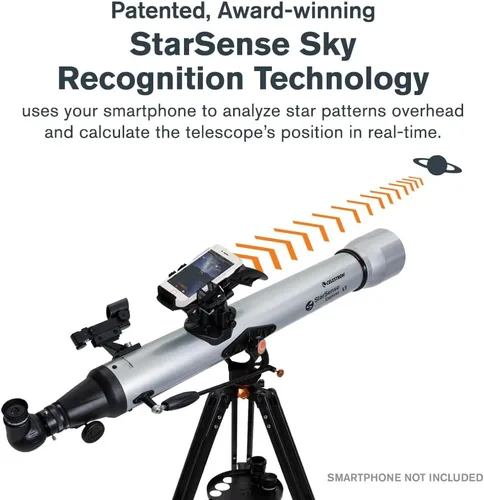 Vista 3 de Celestron StarSense Explorer LT 80AZ Telescopio refractor guiado por