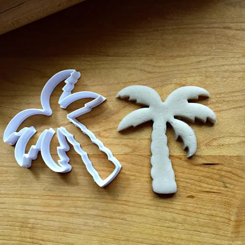 Vista 3 de Inc Palm Tree (outline) Cookie Cutter - Dishwasher Safe (2")