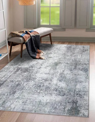 Vista 3 de GLN Rugs - Alfombra lavable a máquina para sala de estar, dormitorio, baño, cocina, impresión persa vintage decoración del hogar, decoración