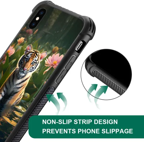 Vista 113 de Funda compatible con iPhone XR, diseño de elefantes africanos para niñas, diseño de patrón a prueba de golpes, antiarañazos, carcasa trasera