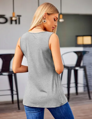 Vista 3 de Ekouaer Camisetas sin mangas de lactancia para mujer, paquete de 3