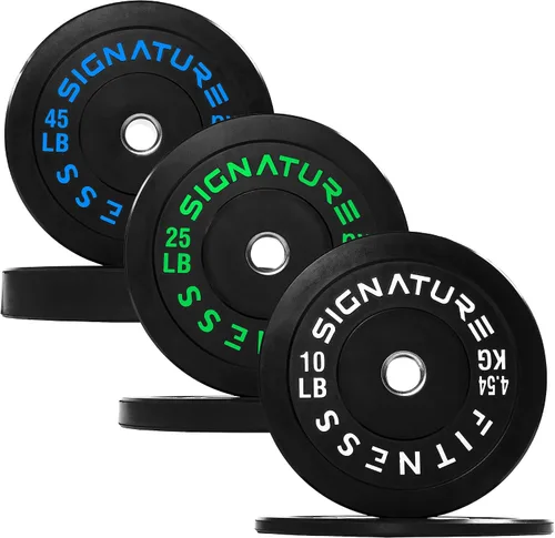 Vista 35 de Juego de placas olímpicas de amortiguación Fitvids, placas de peso de 2" para entrenamiento de fuerza y levantamiento de pesas, París o juego