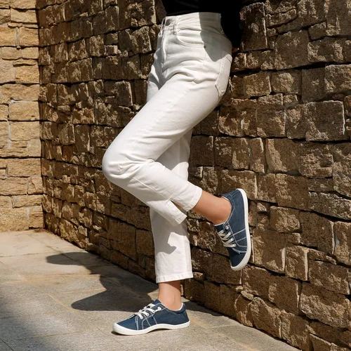 Vista 7 de STQ Zapatos de lona sin cordones para mujer, tenis casuales de moda con soporte de arco