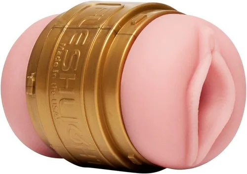 Vista 7 de Fleshlight Quickshot Textura de unidad de entrenamiento de resistencia Juguete sexual para parejas en caja dorada Aberturas de vagina y glúteos