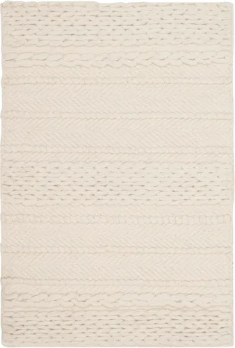 Vista 3 de SAFAVIEH Natura Collection - Alfombra decorativa de 2 x 3 pies, natural, lana hecha a mano, ideal para zonas de alto tráfico en entrada, sala