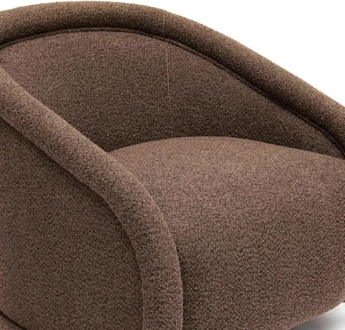 Vista 5 de TOV Furniture Rory - Silla giratoria Boucle marrón chocolate