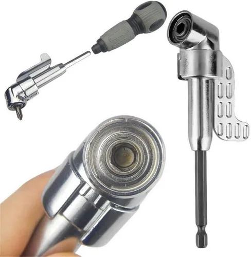 Vista 6 de Rocaris Destornillador eléctrico de extensión de ángulo recto de 105 grados, accesorio de taladro con 1/4 de pulgada hexagonal de cambio rápido