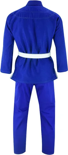 Vista 4 de JAGUAR PRO GEAR Athlete Series Brazilian Jiu Jitsu Unisex para niños y adultos Kimono Gi uniforme ligero con cinturón blanco