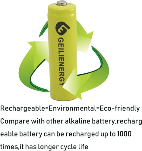 Vista 7 de AA tamaño NiCd AA 600mAh 1.2V baterías recargables para lámpara solar luz solar (12 PCS)