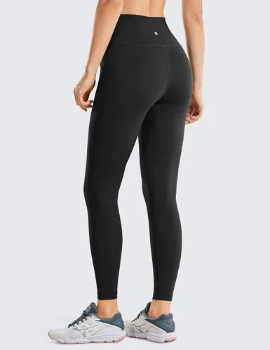 Vista 2 de CRZ YOGA Leggings capri de entrenamiento con sensación desnuda para mujer, de 23 pulgadas, cintura alta, control de abdomen, pantalones de yoga