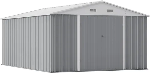 Vista 18 de Greesum Cobertizo de almacenamiento para exteriores de 3 x 3 pies, cobertizo de metal con cerradura para patio trasero, piscina, patio y Negro