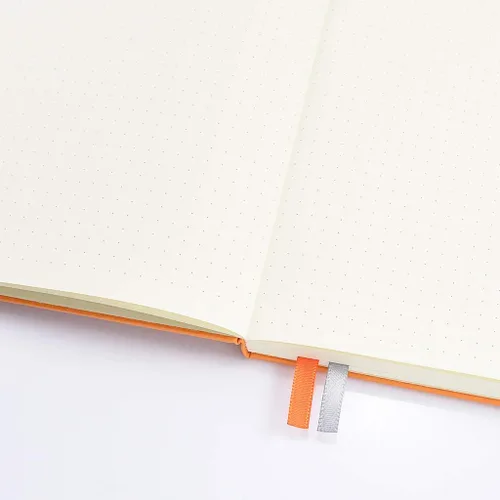 Vista 5 de Guissi Cuaderno clásico de cuadrícula de puntos, tapa dura A5, papel grueso sin ácidos de 3.53 oz/m², con bolsillo interior fino, piel sintética