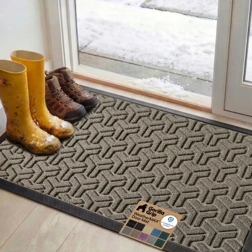 Vista 19 de Gorilla Grip - Tapete WeatherMax todo terreno 100% impermeable, caucho natural, resistente a manchas y decoloración, interior y exterior, fácil