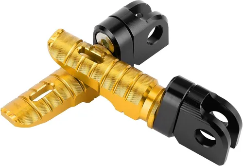Vista 5 de Yctze Par de clavijas delanteras Pedales de aleación de aluminio para Kawasaki Ninja Z125 PRO Z250/SL Z400 Z900 (dorado)