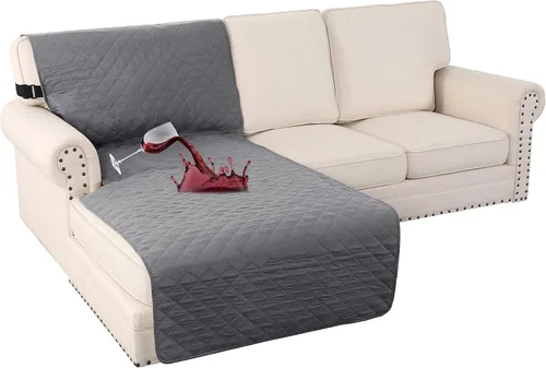 Vista 9 de Turquoize Funda 100 % impermeable para sillón de ala, protector de sofá, triple antideslizante, protector de muebles para mascotas, niños, perros