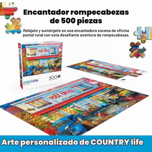 Vista 2 de Buffalo Games Country Life, rompecabezas de 500 piezas para adultos, póster
