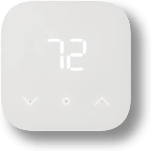 Vista 2 de Amazon Smart Thermostat (seminuevo): ahorra dinero y energía, compatible con Alexa y Ring, requiere cable tipo C