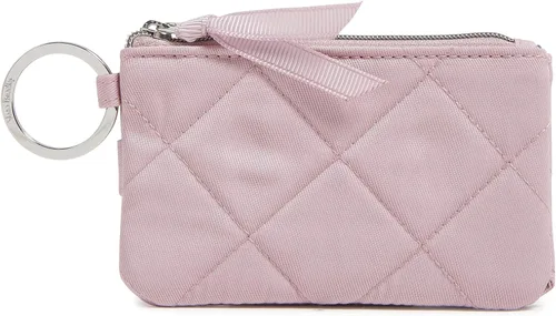 Vista 10 de Cartera de lujo de sarga con cremallera y protección RFID para mujer