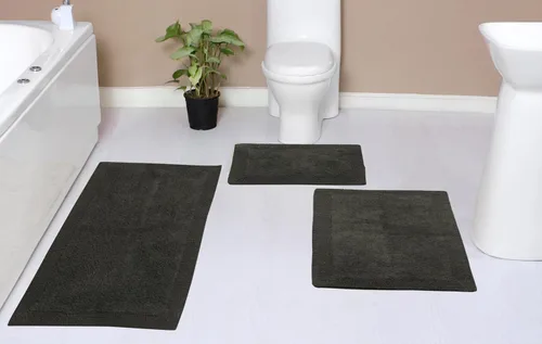 Vista 15 de Home Weavers Luxury Collection 100% Cotton Reversible Bathroom Rugs Set, Washable Rug, Soft Cotton Extra Soft and Absorbent Bath Rug, Kitchen Mat, 2