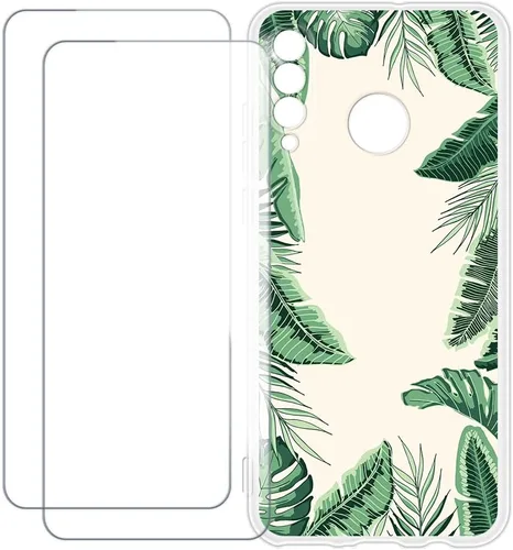 Vista 15 de Compatible with Huawei P30 Lite 2020 Case Colorful Custom Cover with 2 Pack Tempered Glass Screen Protectors - Shockproof Scratch-Resistant