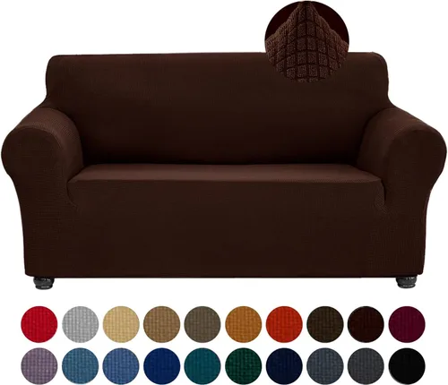 Vista 52 de Joccun Funda Elástica para Silla Sofá, Funda de Sofá de 1 Pieza Tela Jacquard de Spandex con Parte Inferior Elástica, Protector de Muebles Lavable