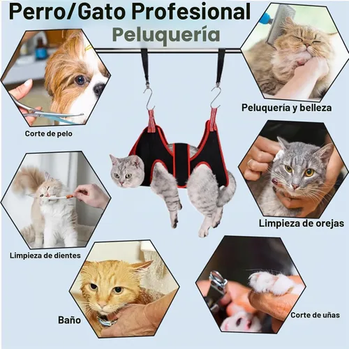 Vista 6 de Arnés de Hamaca de Aseo para Gatos para Perros Pequeños, Bolsa de Sujeción de Hamaca para Mascotas, Cabestrillo de Aseo para Perros para Recortar