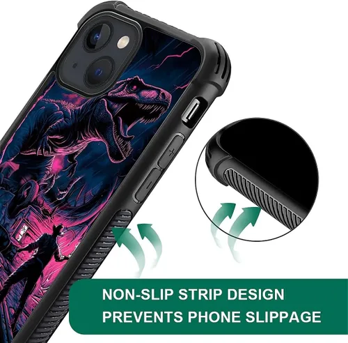Vista 681 de Funda compatible con iPhone 15, diseño de elefantes africanos, diseño increíble a prueba de golpes, antiarañazos, carcasa trasera de policarbonato