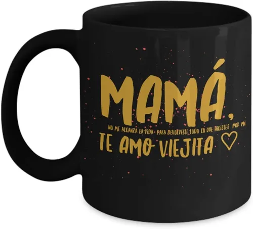 Vista 3 de Regalo para Mama Vaso, taza de café divertidas, tazas personalizadas, taza de café inspiradoras, taza con mensajes positivos.