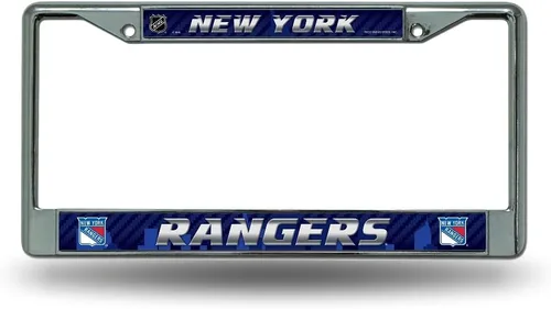 Vista 21 de Rico Industries NHL Fan Shop Marco de matrícula cromado estándar