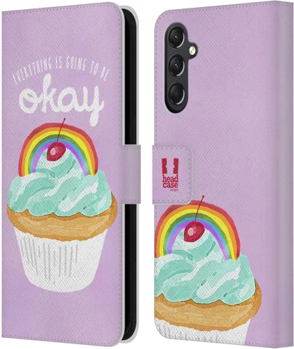 Vista 45 de Head Case Designs Assortment Cupcakes Happiness Leather Wallet Case Compatible with Samsung Galaxy A07 4G Surtido